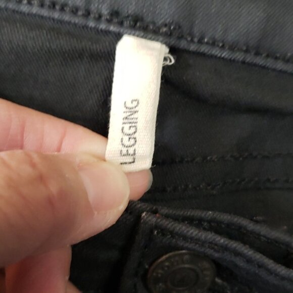 Rag & Bone the Legging in Shore Ditch Wax Coated Black - Picture 6 of 9